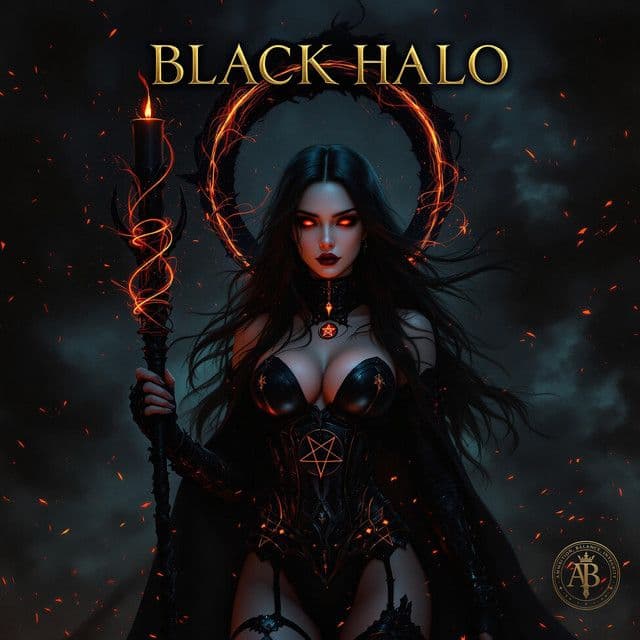 BLACK HALO album cover and metal print preview