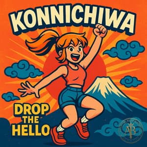 KONNICHIWA album cover and metal print preview