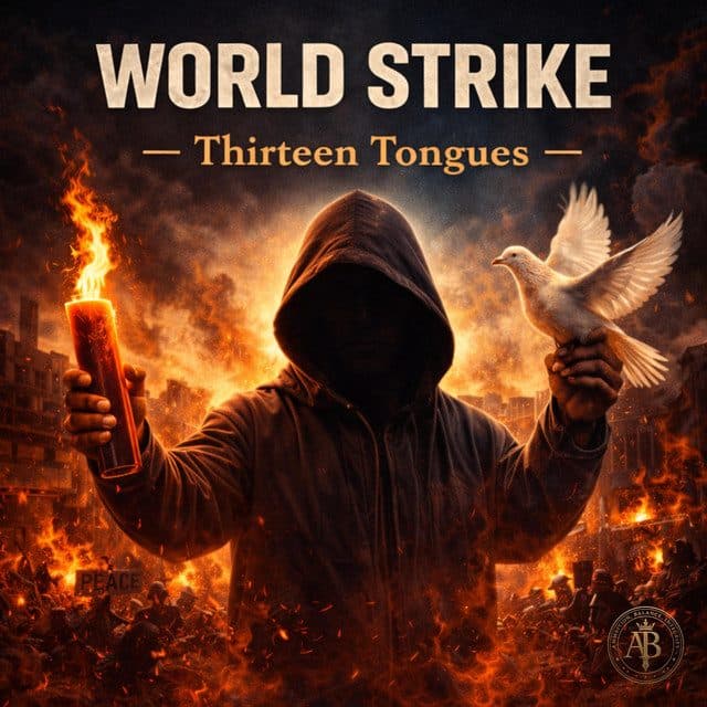 WORLD STRIKE Thirteen Tongues album cover and metal print preview
