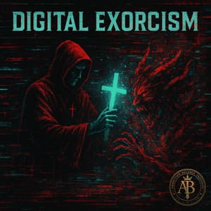 Digital Exorcism album cover and metal print preview