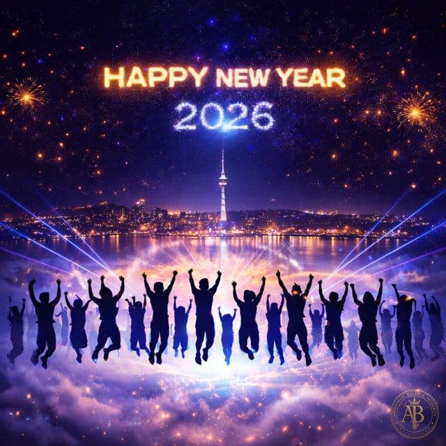 Happy New Year 2026 album cover and metal print preview